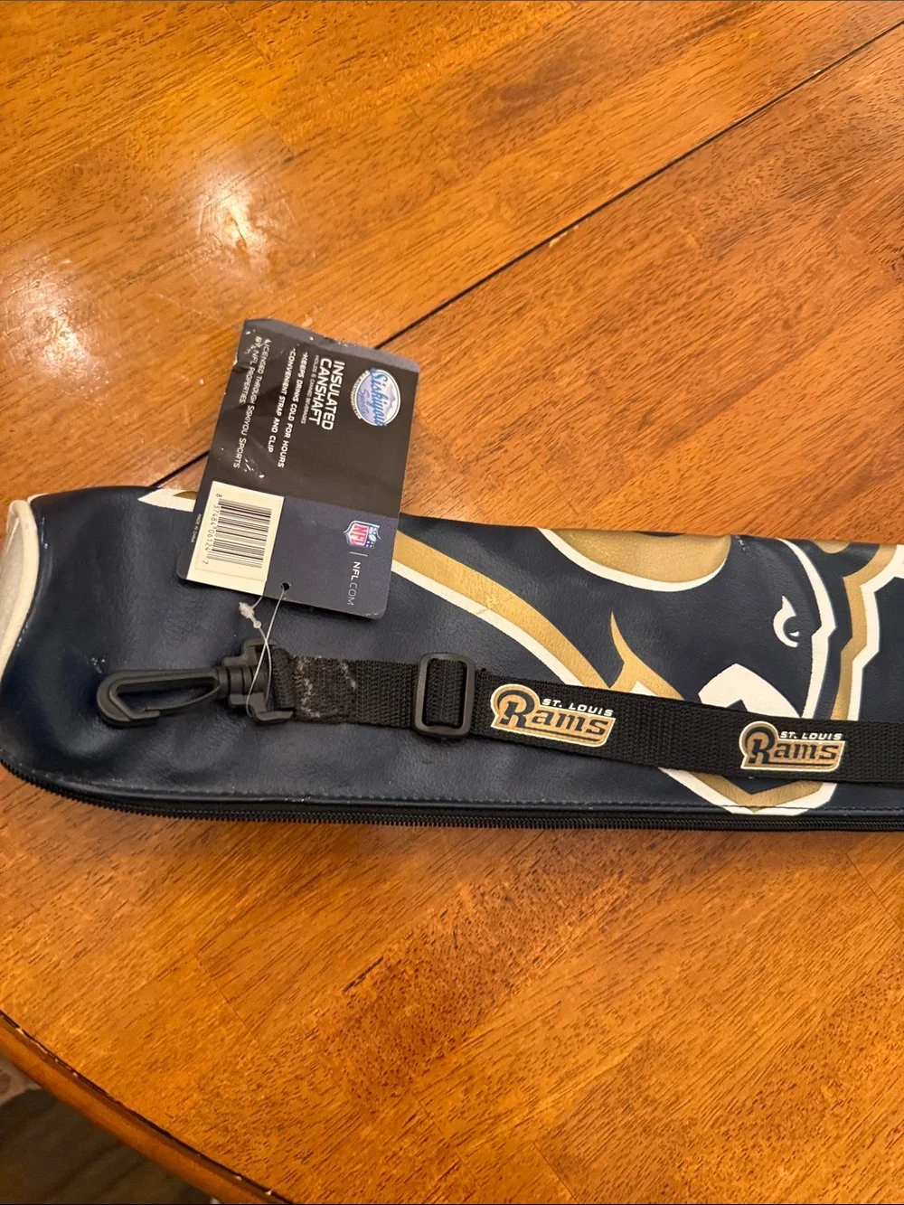 NFL St. Louis Rams Gold and Navy beverage can holder insulated